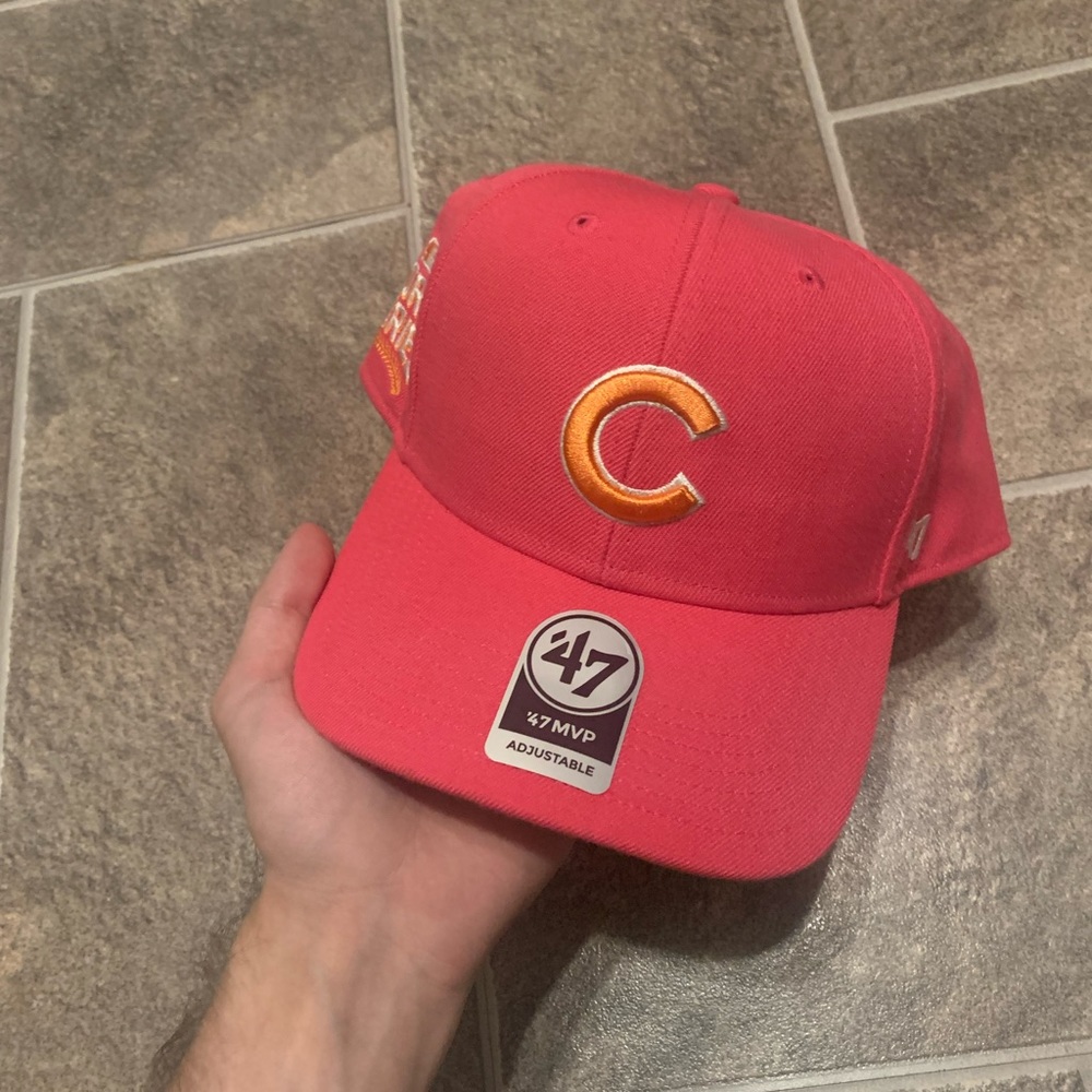 Chicago Cubs '47 Hat Cap 2016 World Series Pink MVP Snapback Magenta Sure Shot